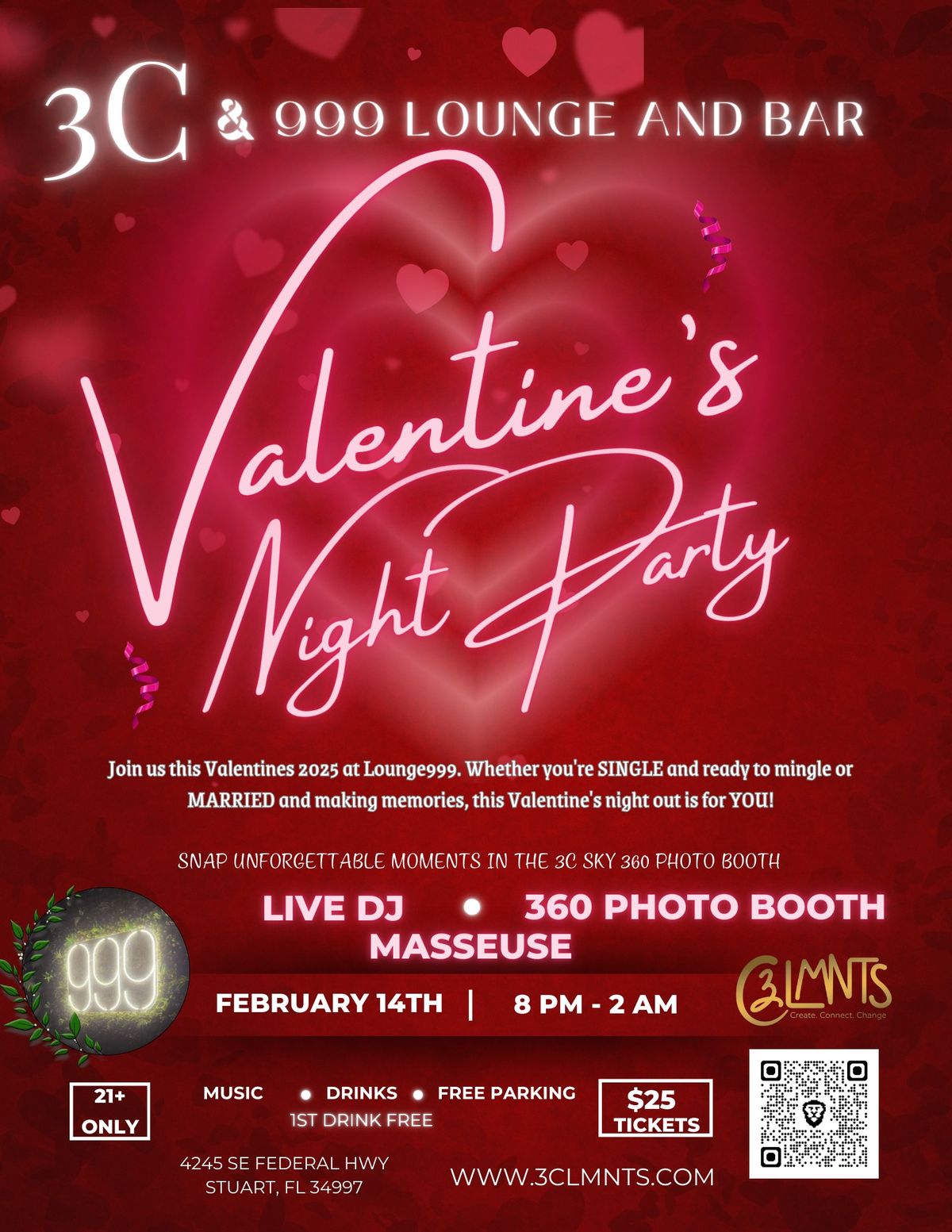 Valentine's Night Party at 999 Lounge and Bar