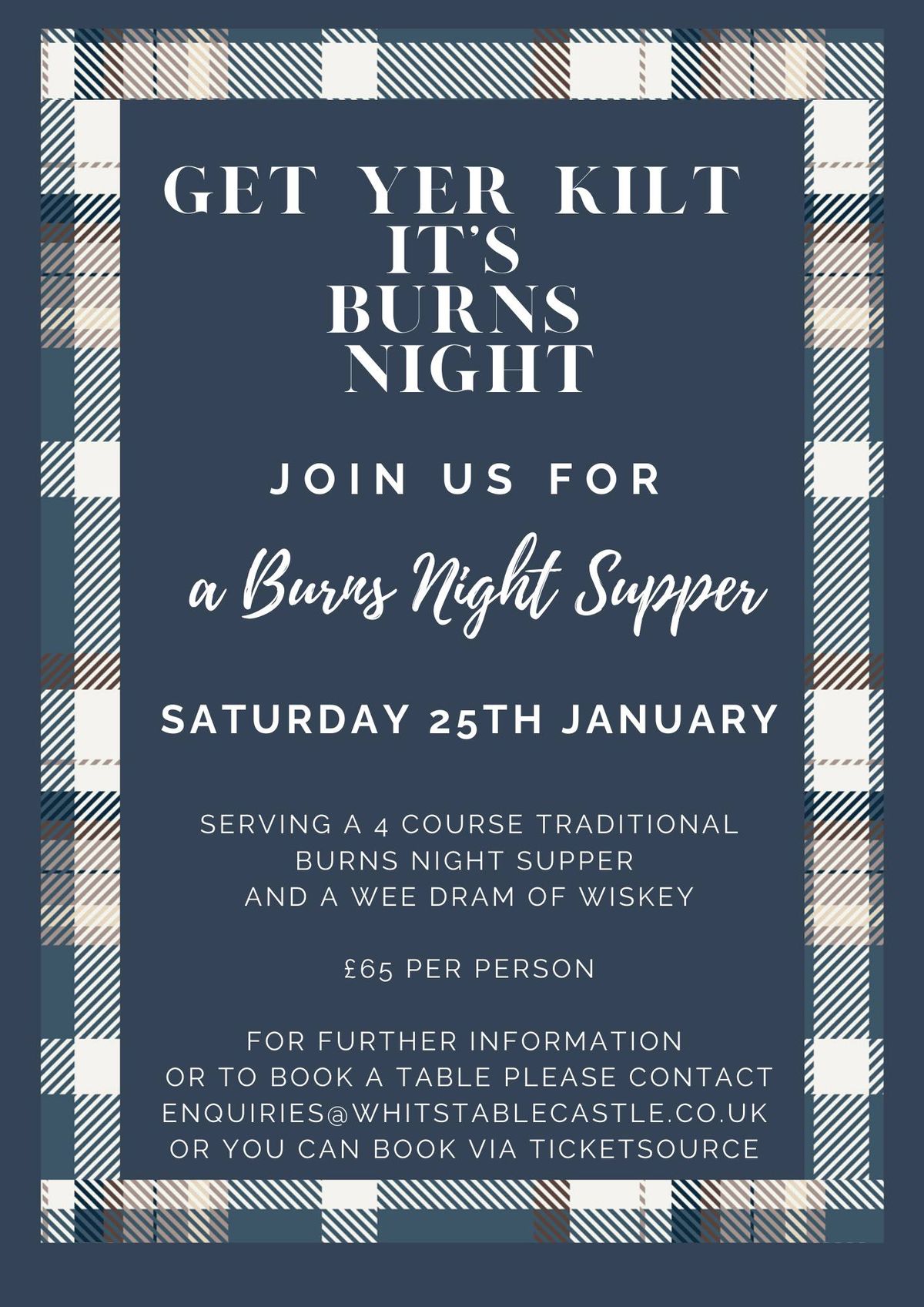 Burns Night @ Whitstable Castle