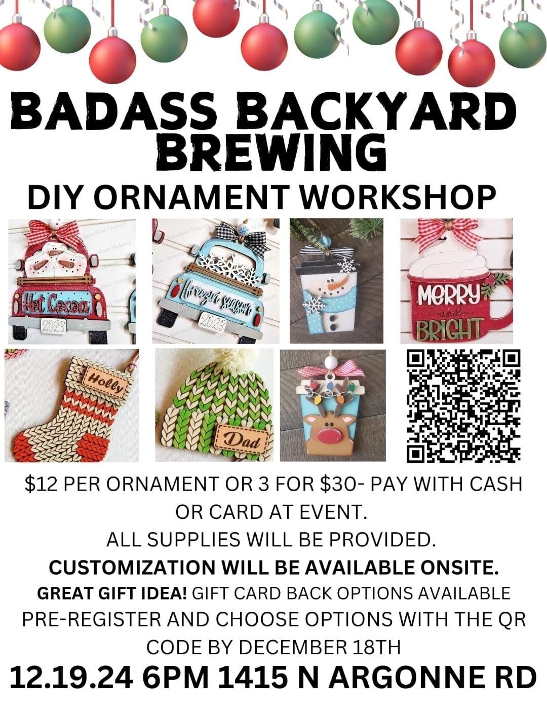 Wooden Ornament Workshop