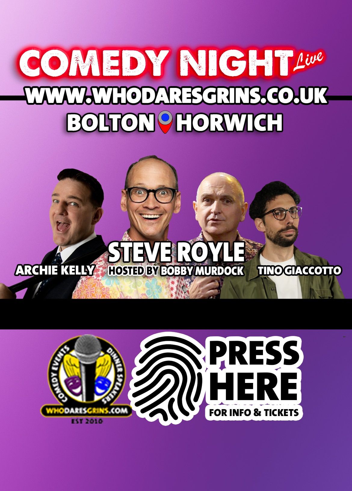 Comedy Night Live with Headliner Steve Royle 