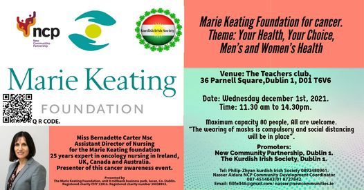Marie Keating Foundation for cancer awareness.