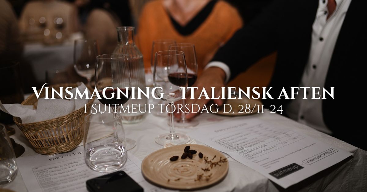 Vinsmagning - Italiensk Aften - 28\/11-24