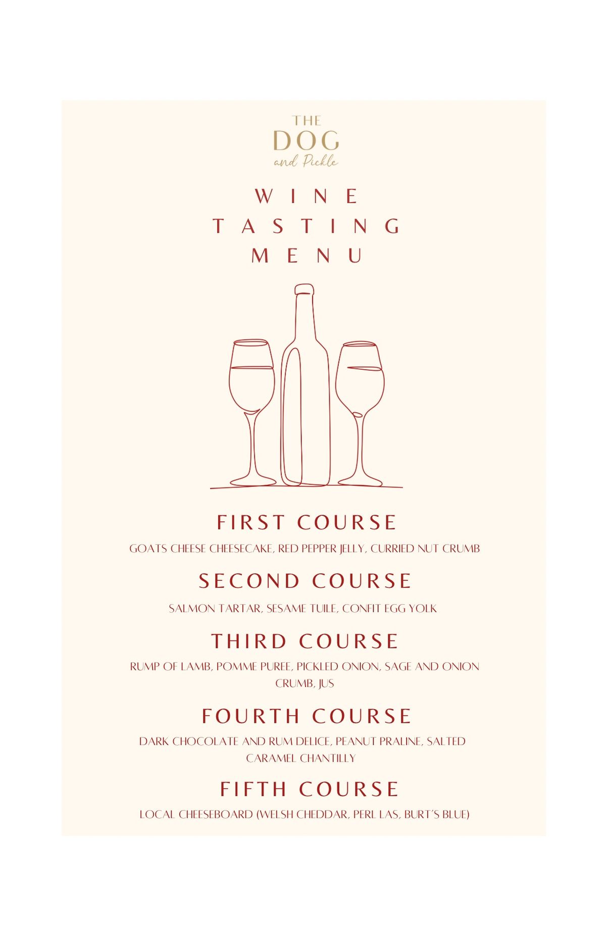 Wine Tasting Menu