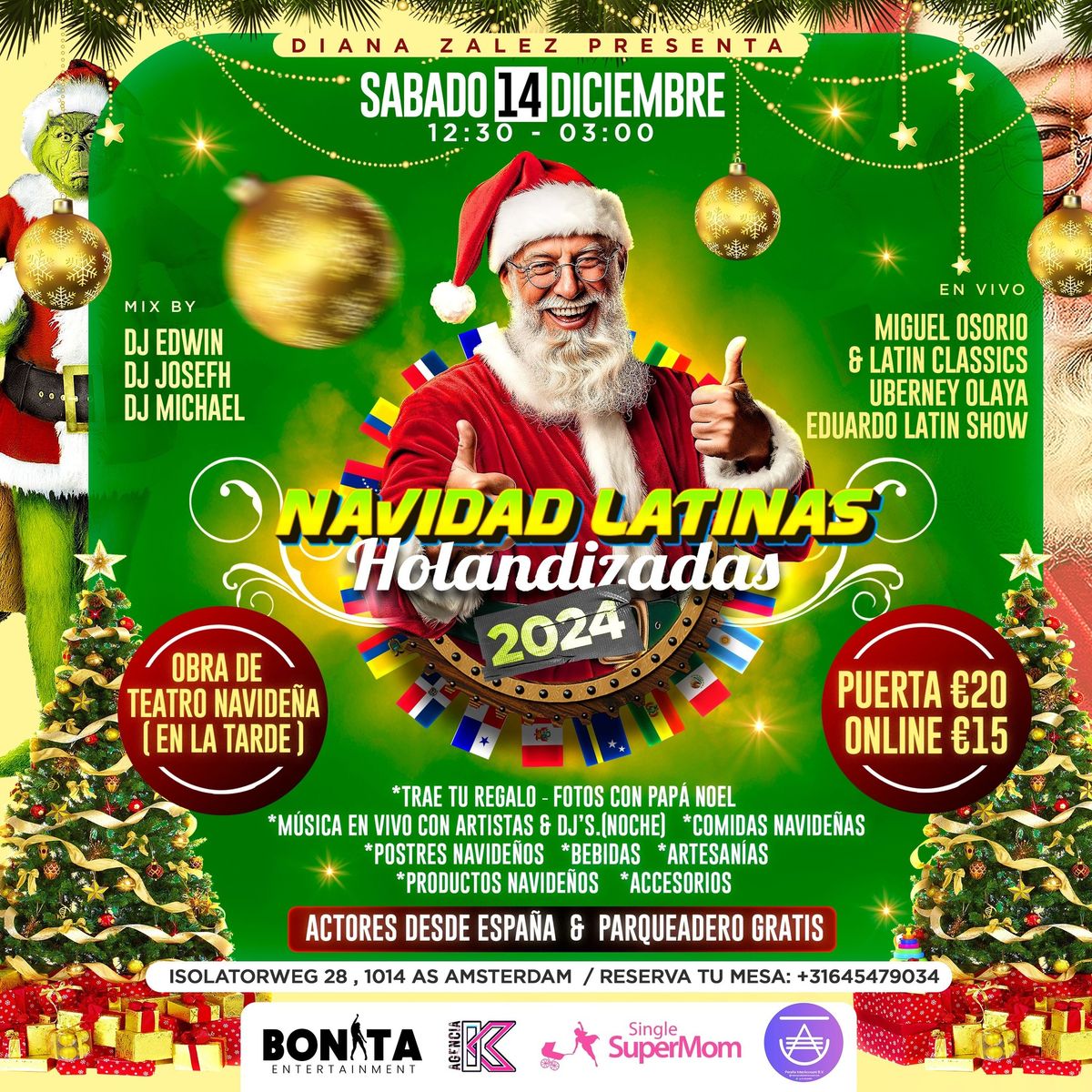 \ud83c\udf32 \ud83c\udf81 Navidad Latinas Holandizadas \u00c1msterdam \/ Obra de teatro, Papa Noel & Rumba