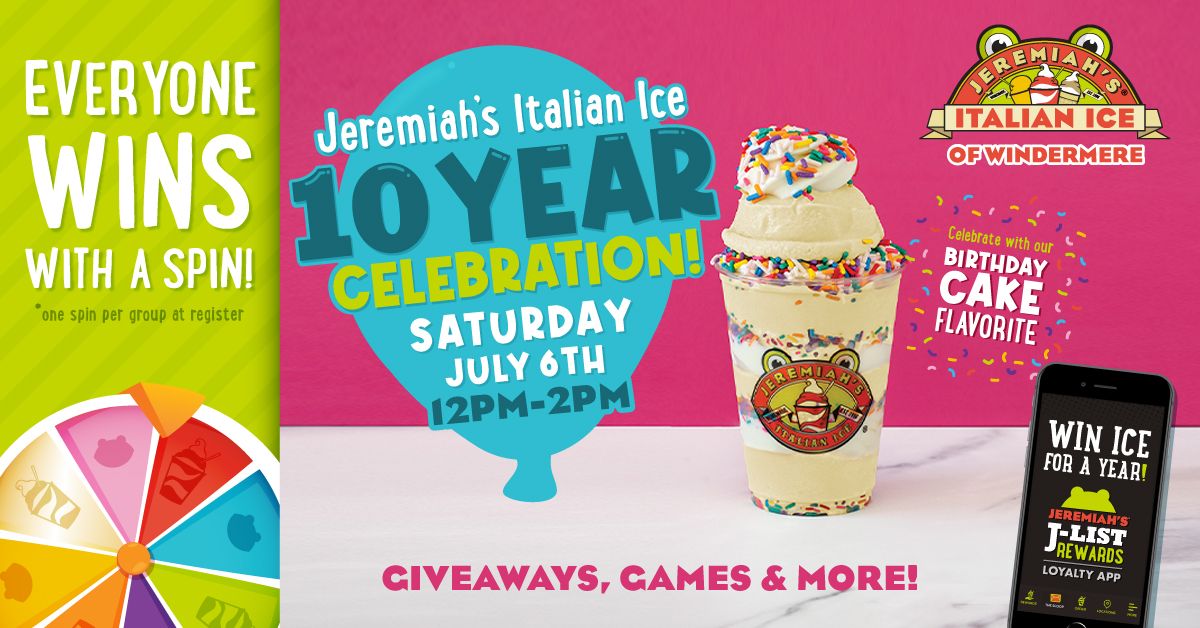 Jeremiah's Ice of the Grove 10 Year Celebration!