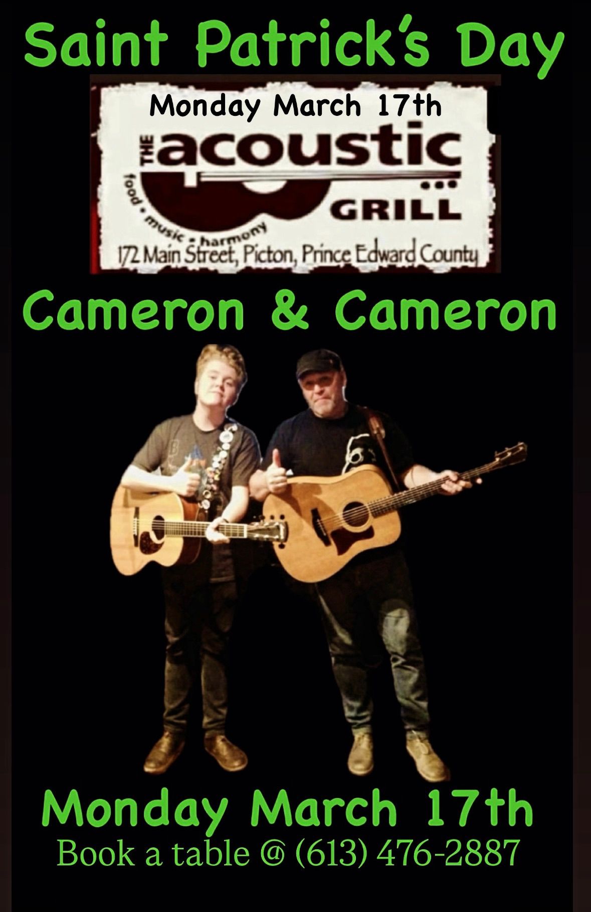 Cameron & Cameron, Saint Patrick\u2019s Day at The Acoustic Grill