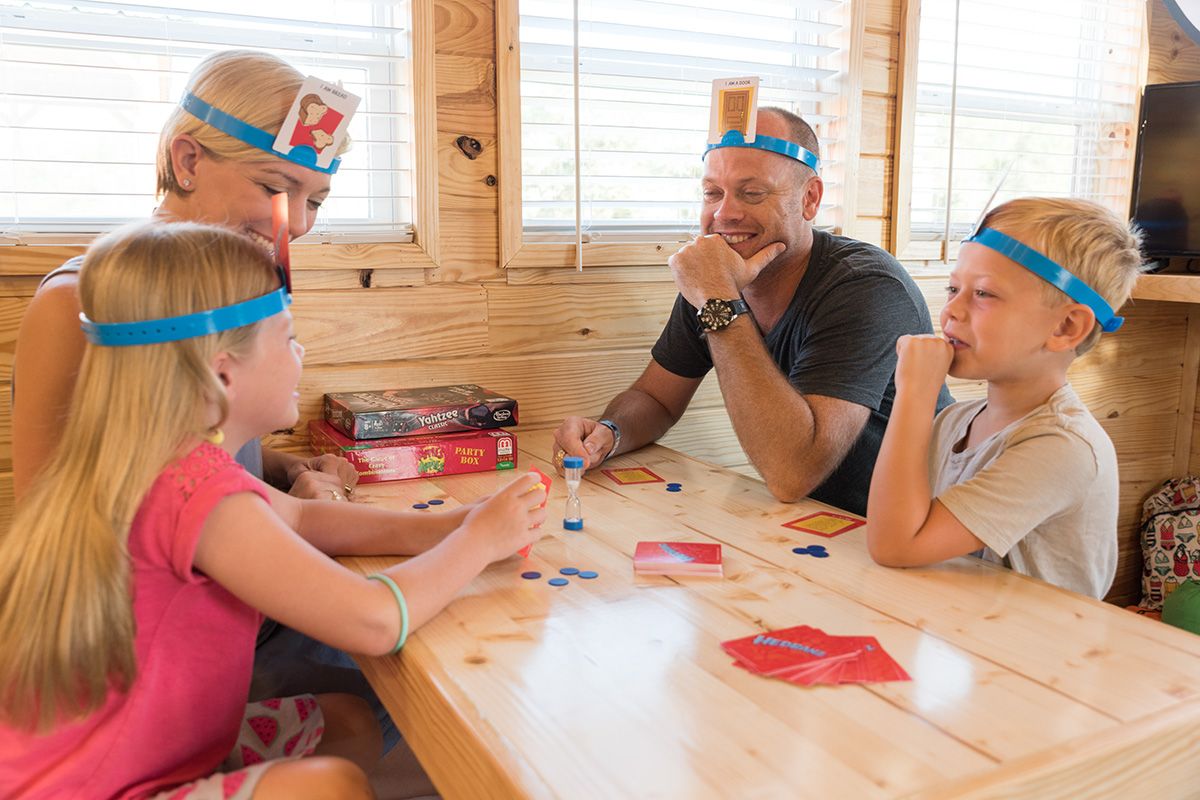 Family Game Day Camping Experience