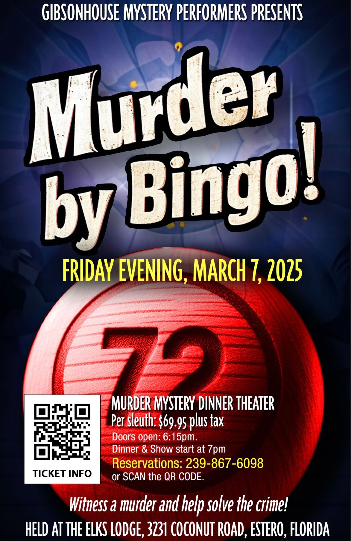 Murder Mystery Dinner Theatre - Murder by Bingo!