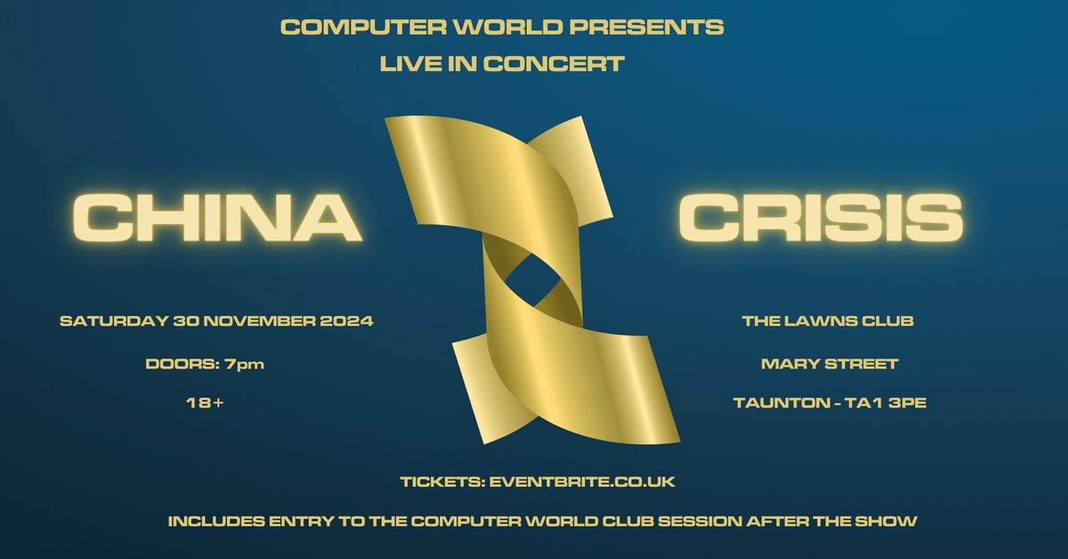 CHINA CRISIS Live in Concert @ Computer World \/ Taunton