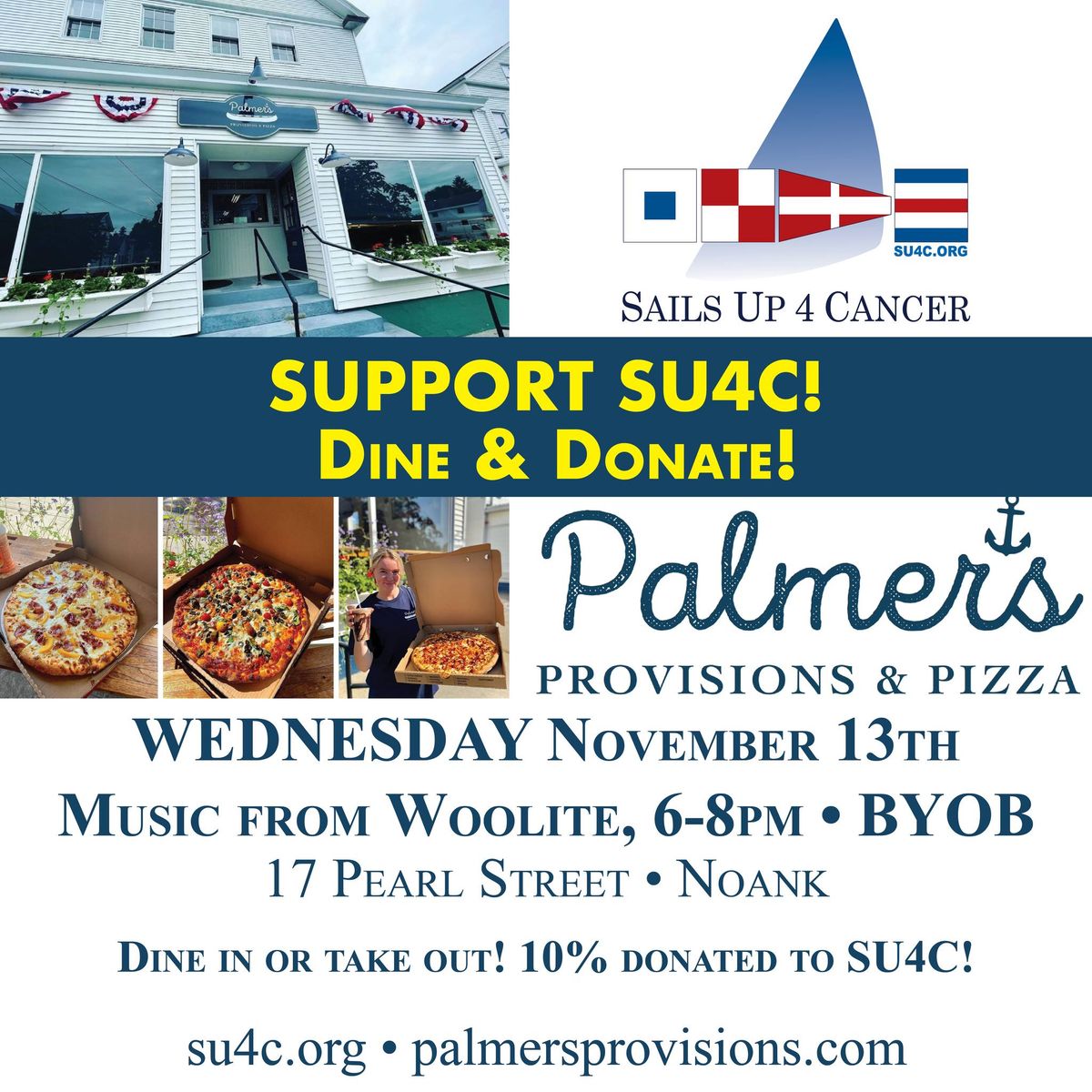 DIne & Donate at Palmer's Provisions & Pizza