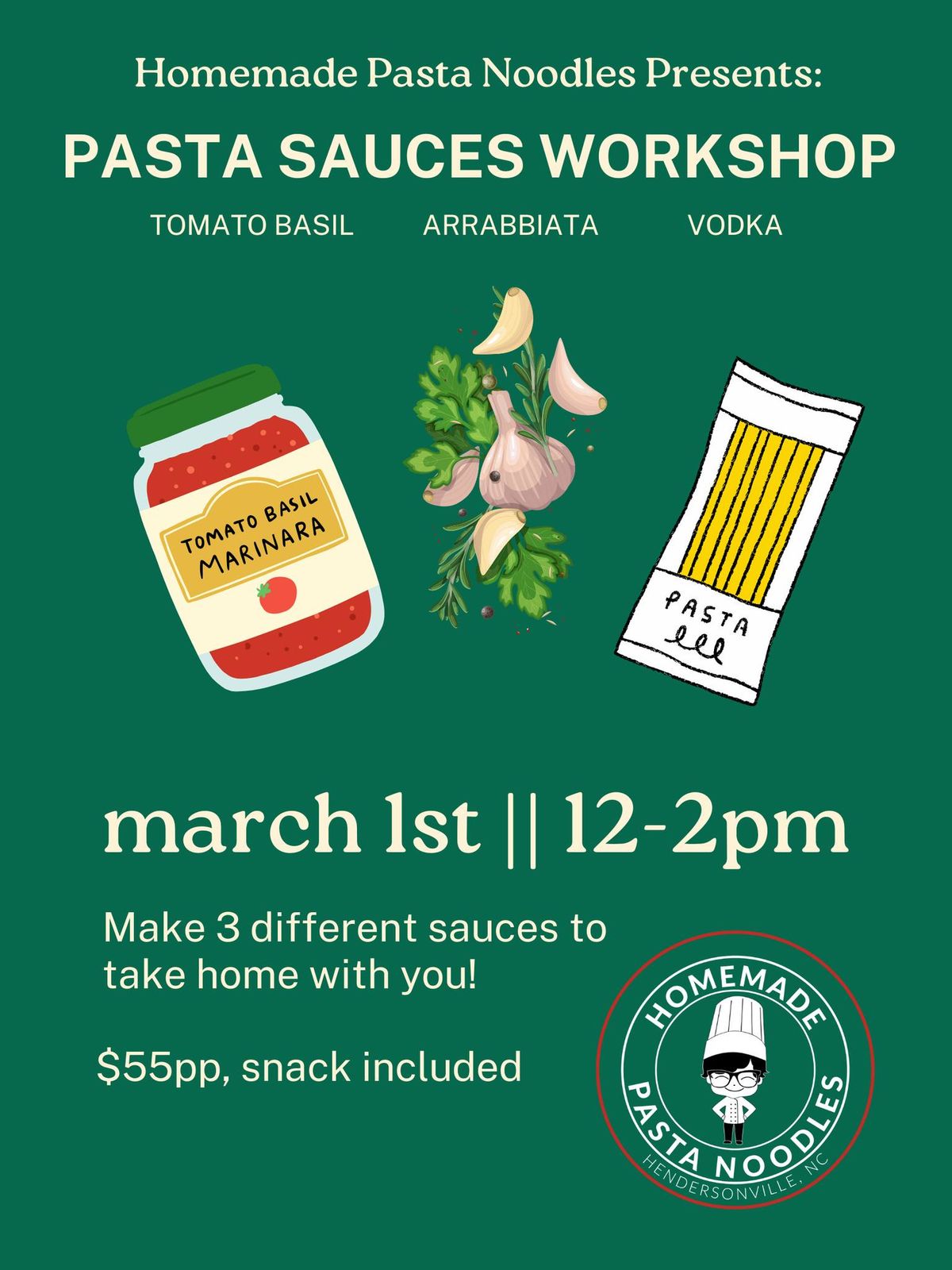 NEW! Pasta Sauces Workshop 