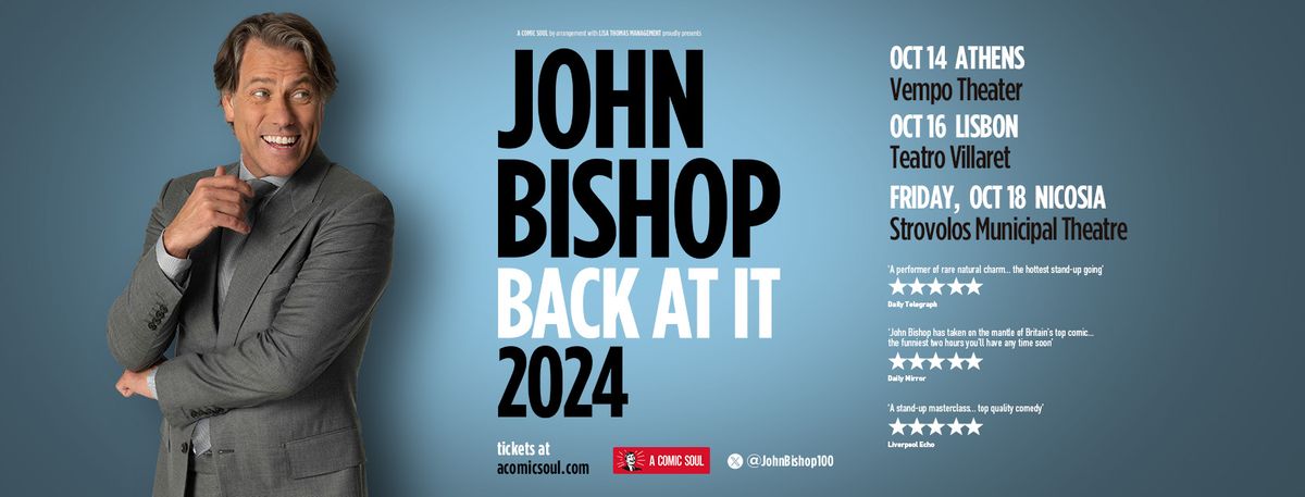 John Bishop \u2014 Teatro Villaret, Lisboa