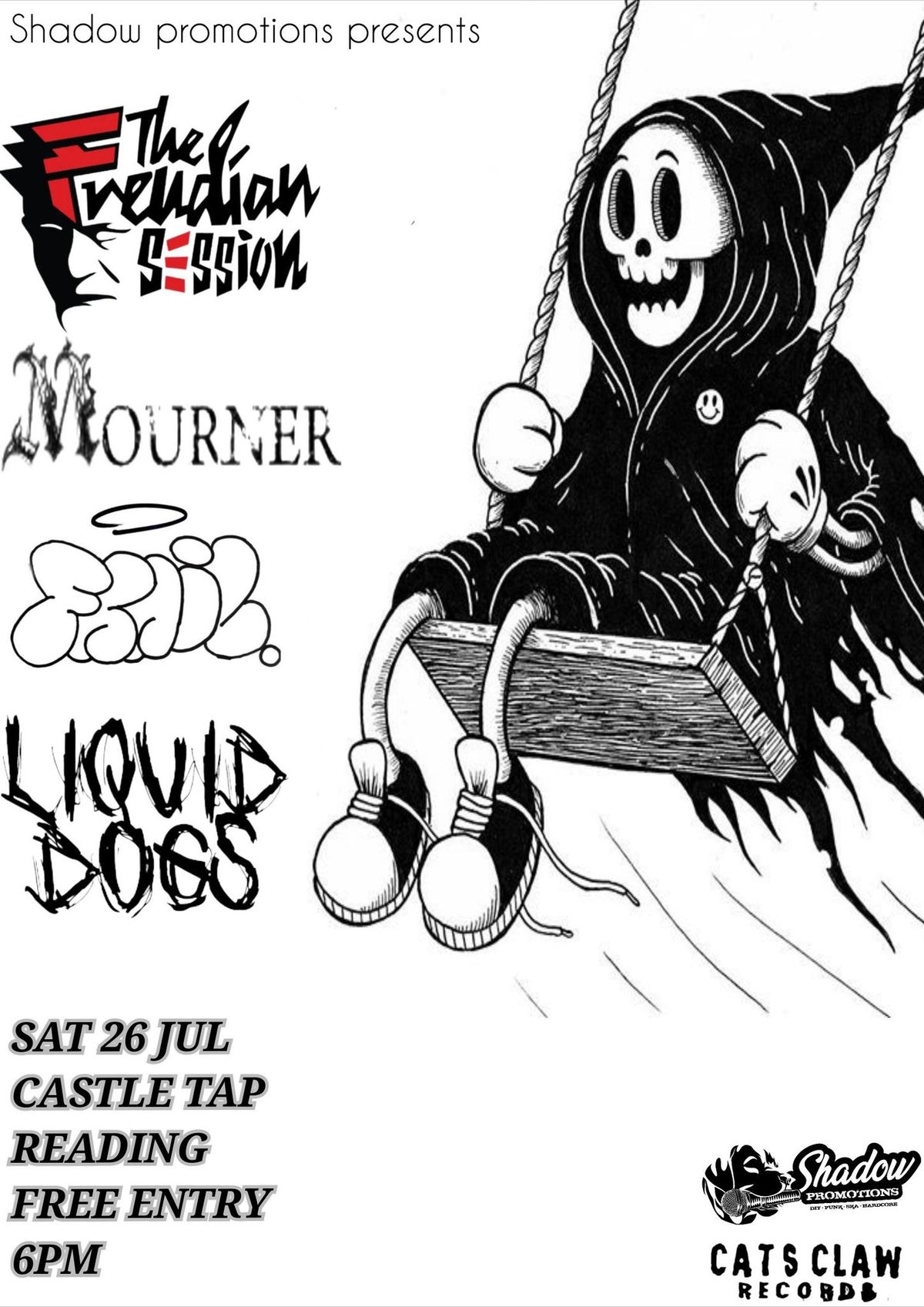 THE FREUDIAN SESSION, MOURNER, FRAIL, LIQUID DOGS 