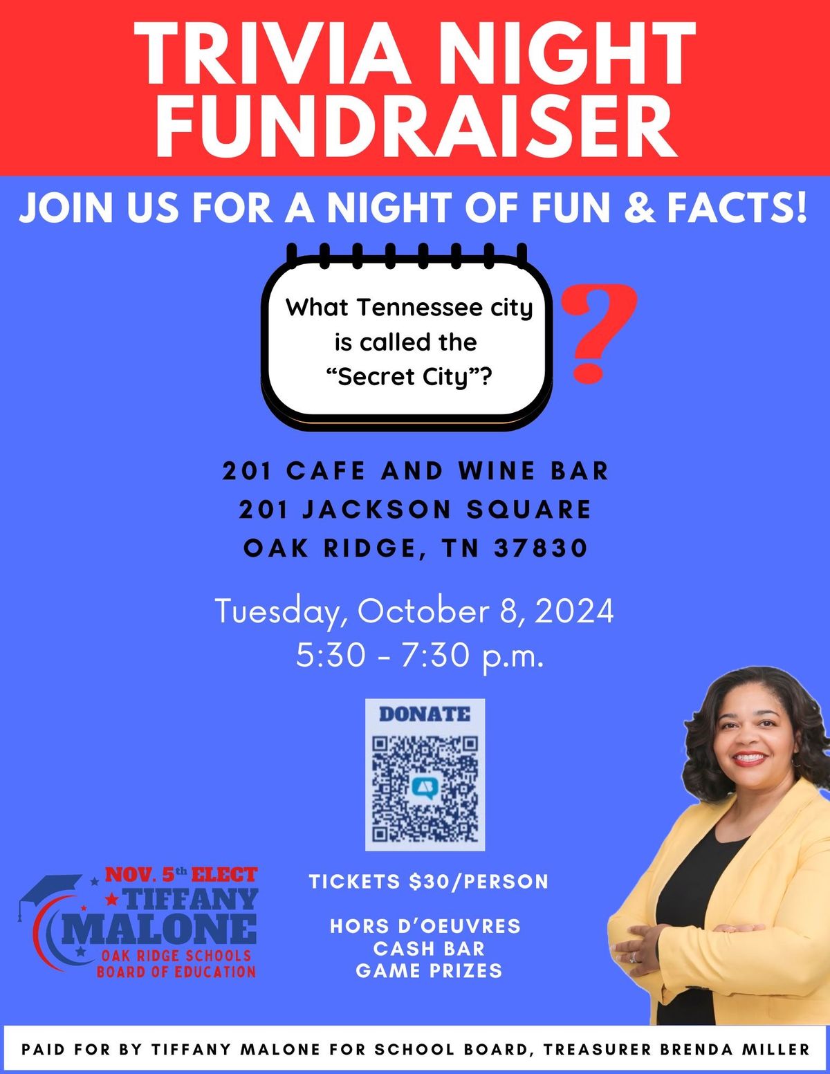 Trivia Fundraiser with Tiffany Malone