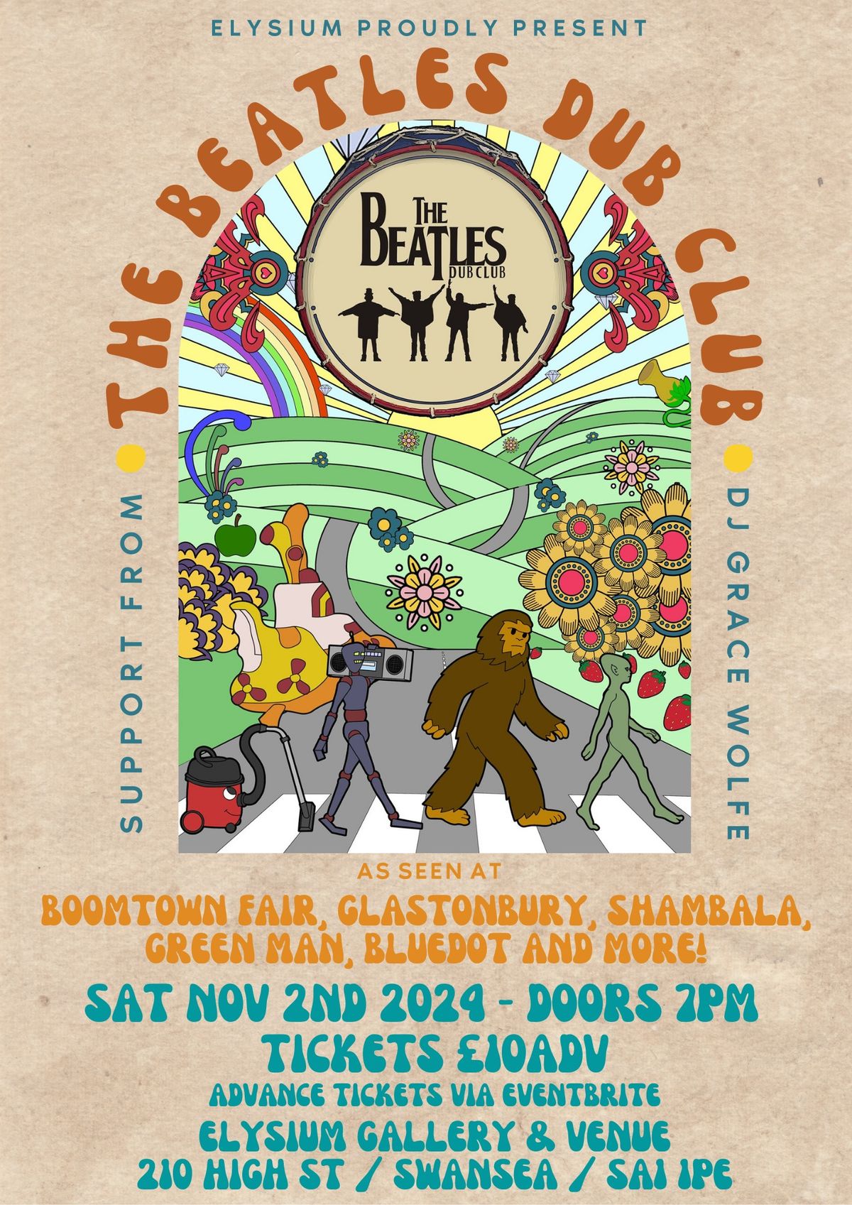 Live Music: The Beatles Dub Club plus special guest DJ Grace Wolfe