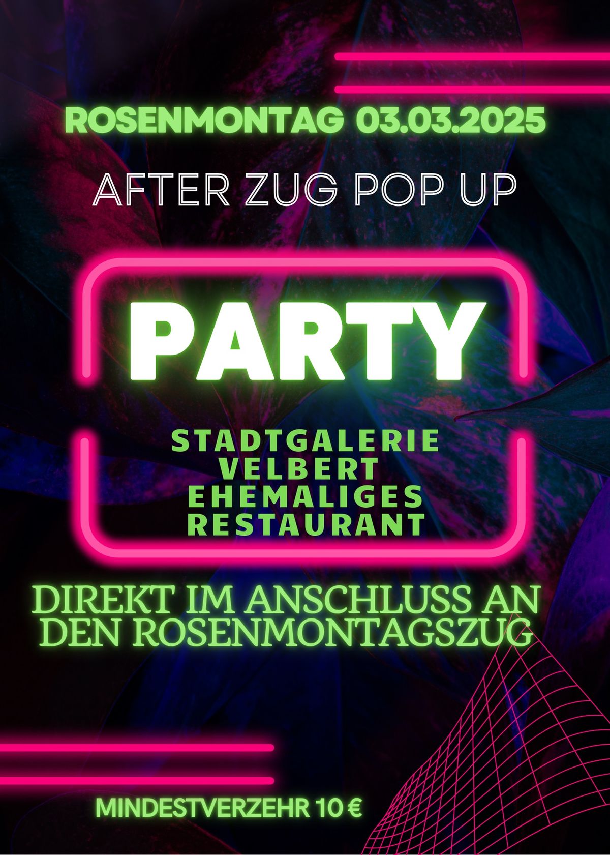 After Rosenmontagszug Pop up Party 