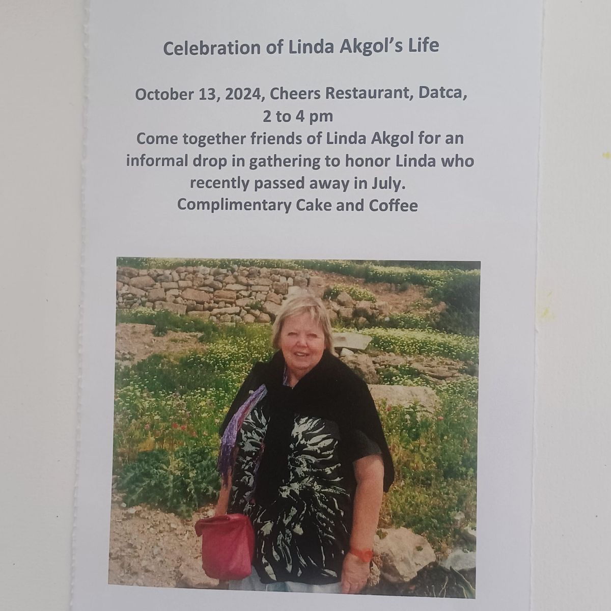 Celebration of Life for Linda Akgol.