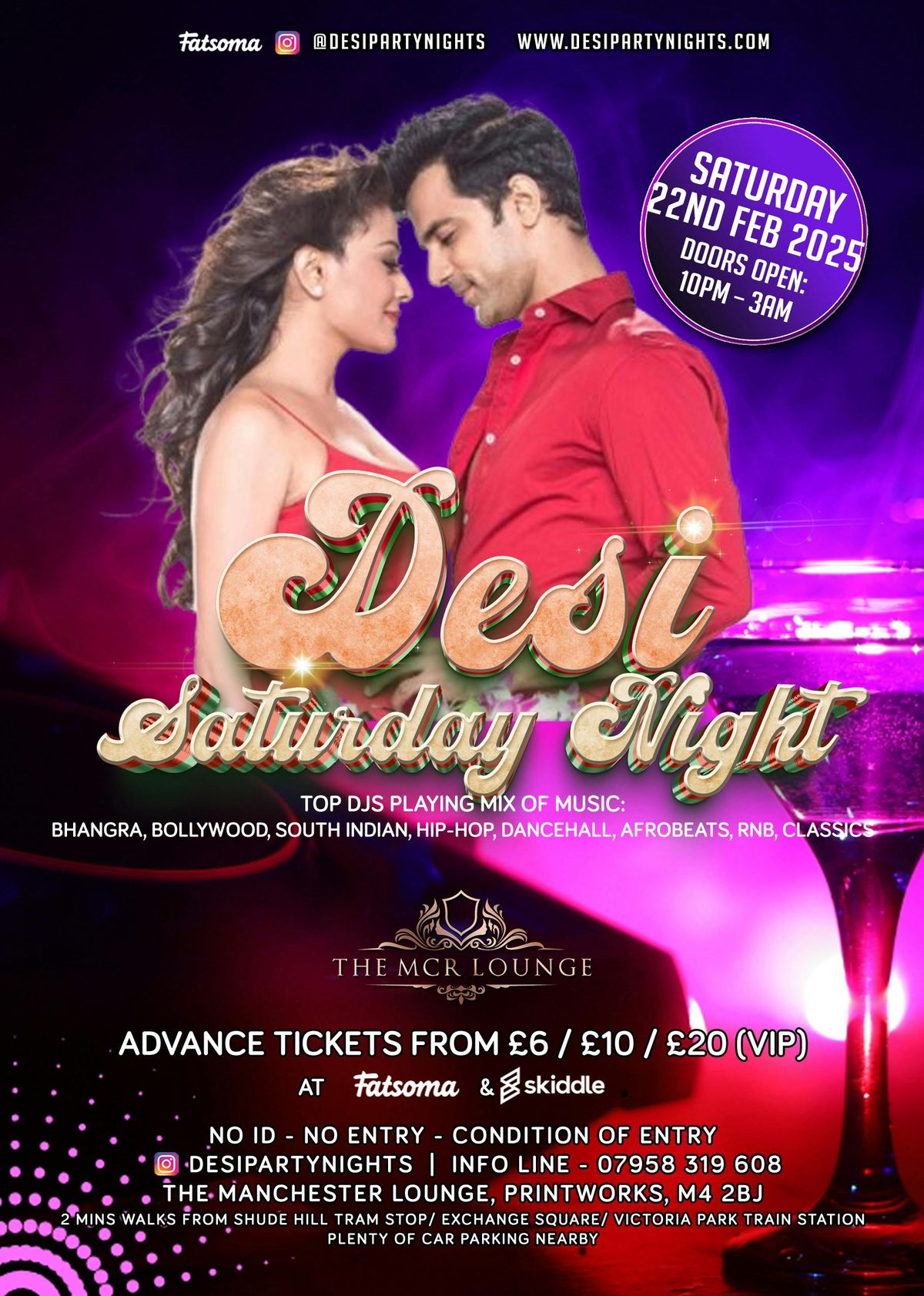 Desi Saturday Night Manchester: 22nd February 2025