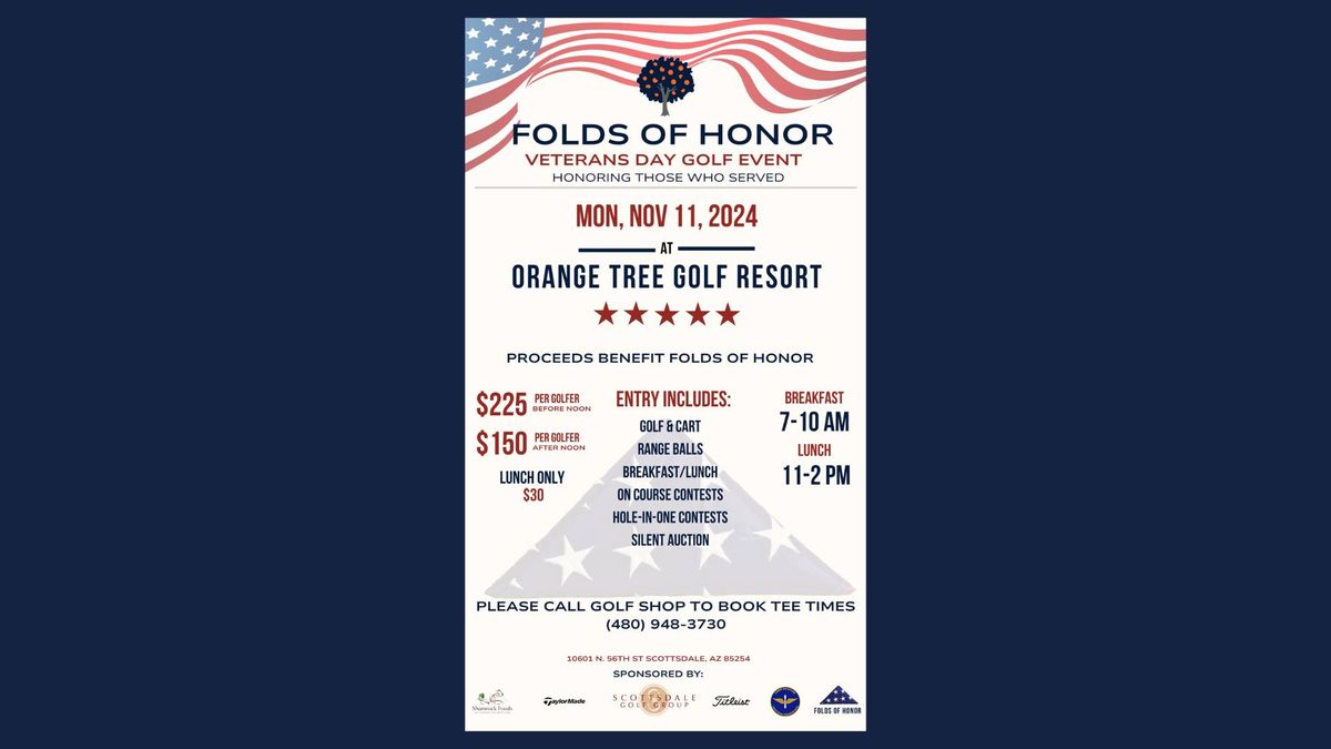 Folds Of Honor- Veteran's Day Golf Event 