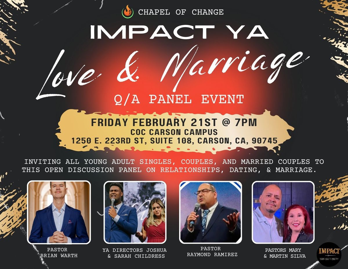 The Impact YA Love & Marriage Q\/A Panel Event