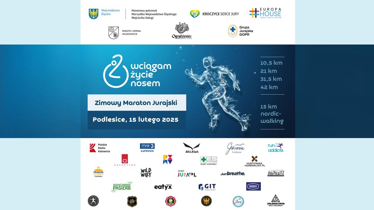 Zimowy Maraton Jurajski "Wci\u0105gam \u017cycie nosem" 