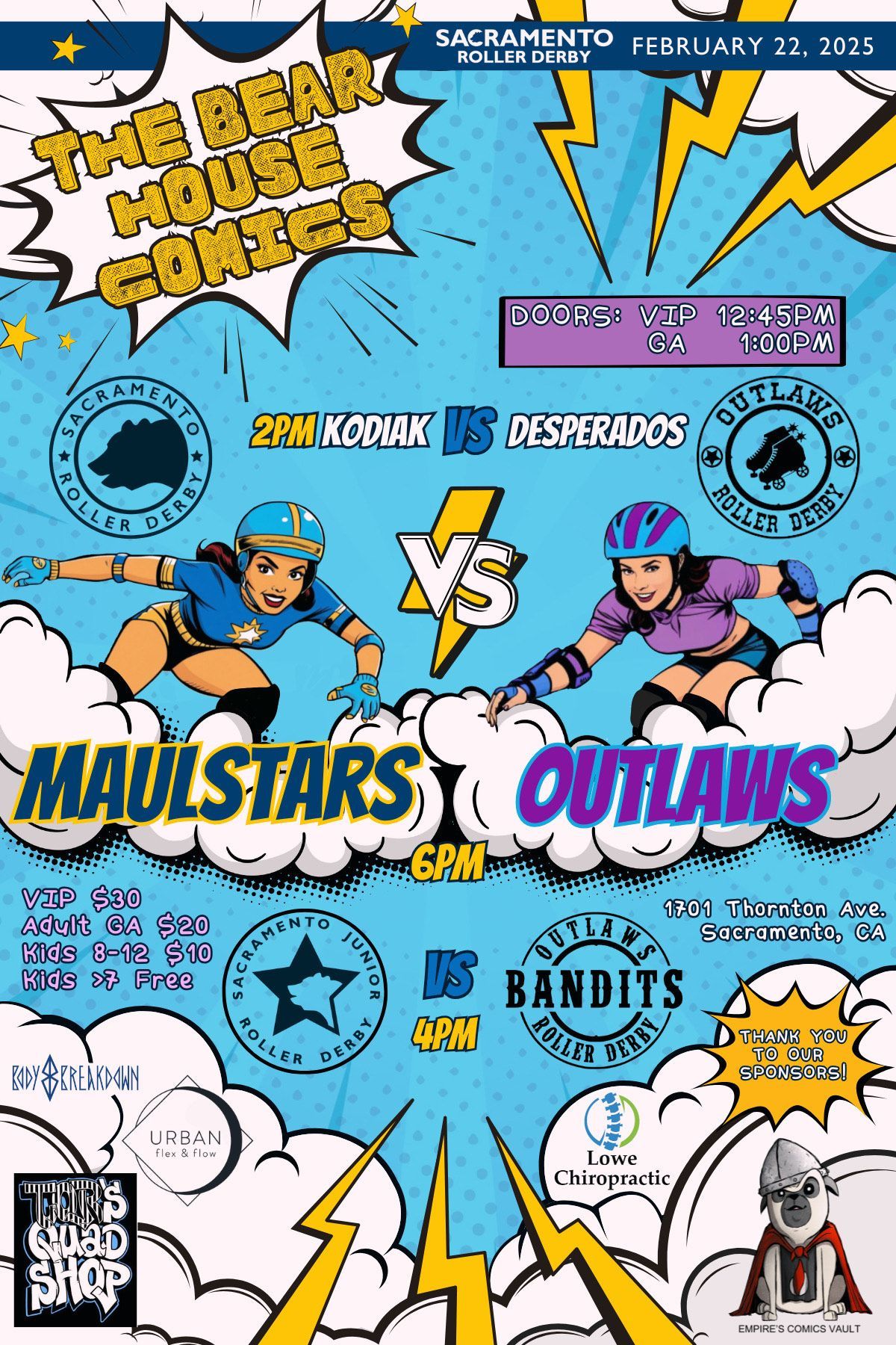 Sacramento Roller Derby Presents: Triple Header 