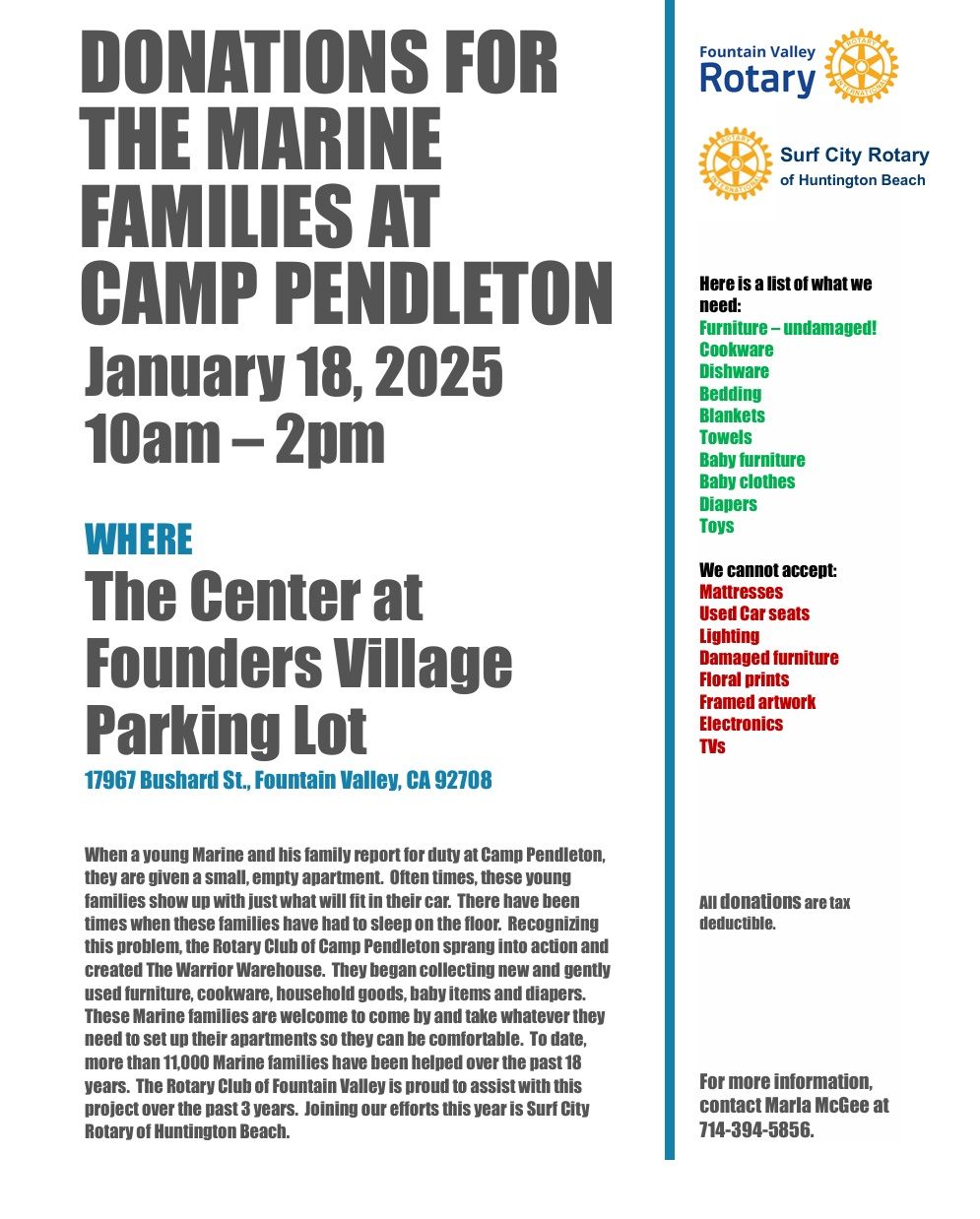 Marine Families Collection Event