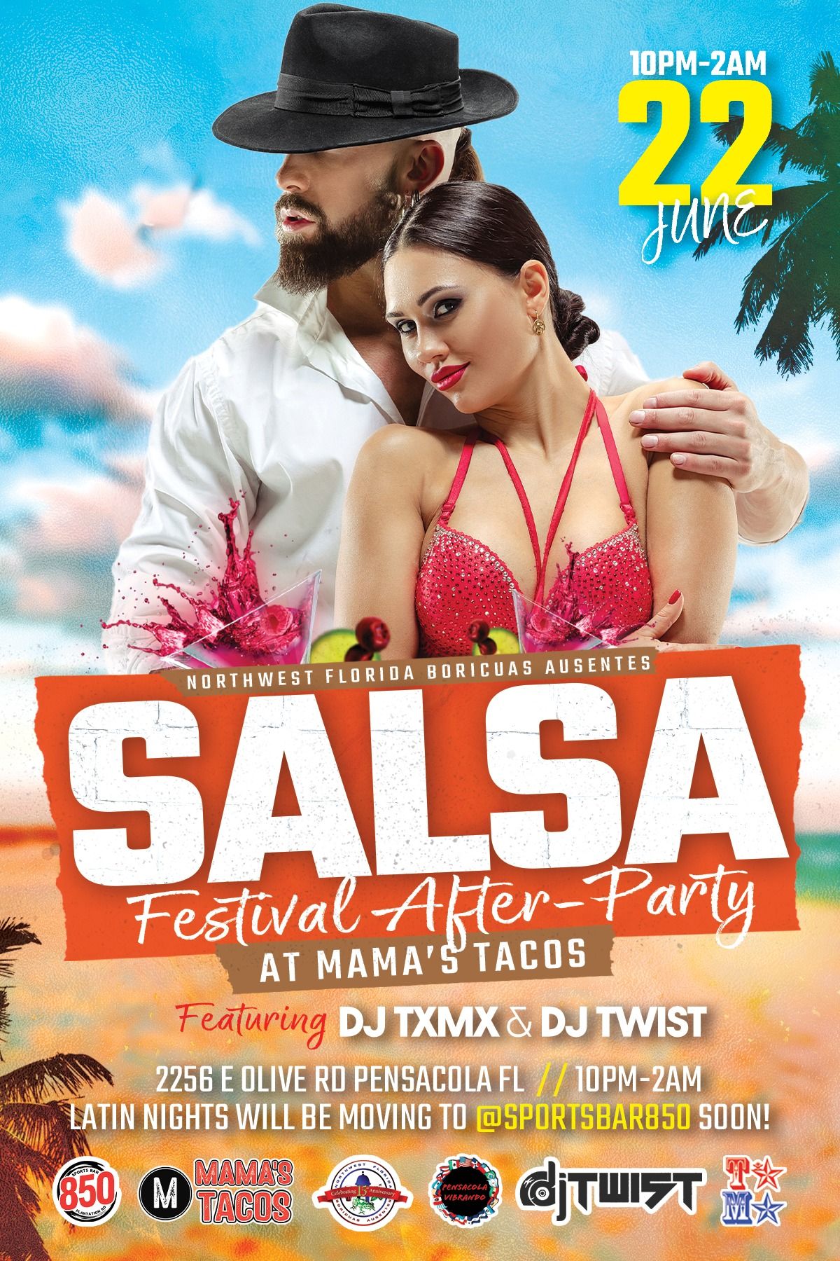 Pensacola Latin Salsa Festival After Party ? at Mama's Tacos of Pensacola ?\ufe0f