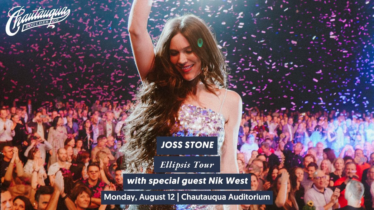 Joss Stone Ellipsis Tour with special guest Nik West