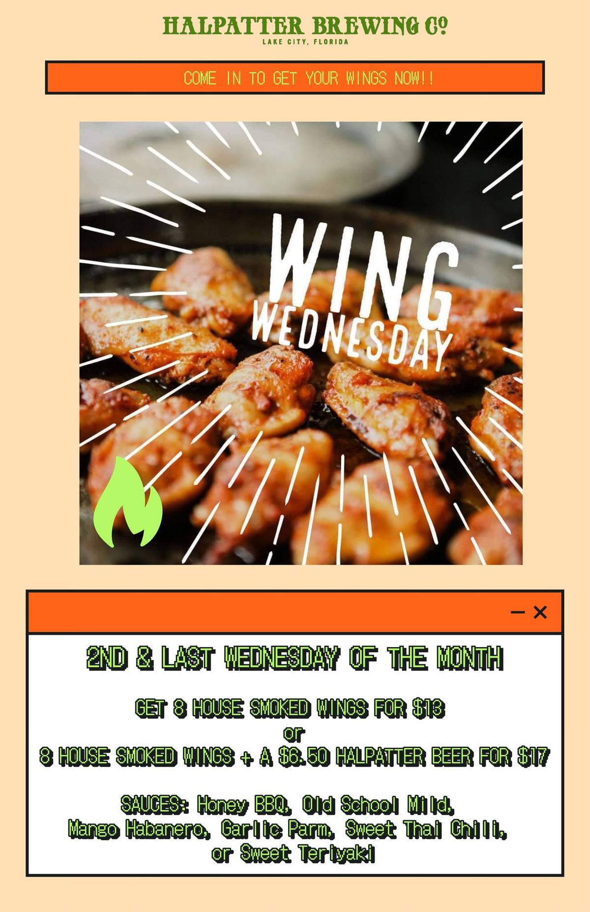 House-Smoked Bone-In Wing Wednesdays