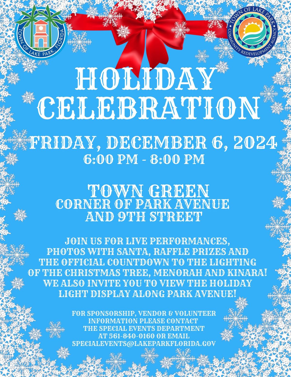 LAKE PARK HOLIDAY CELEBRATION