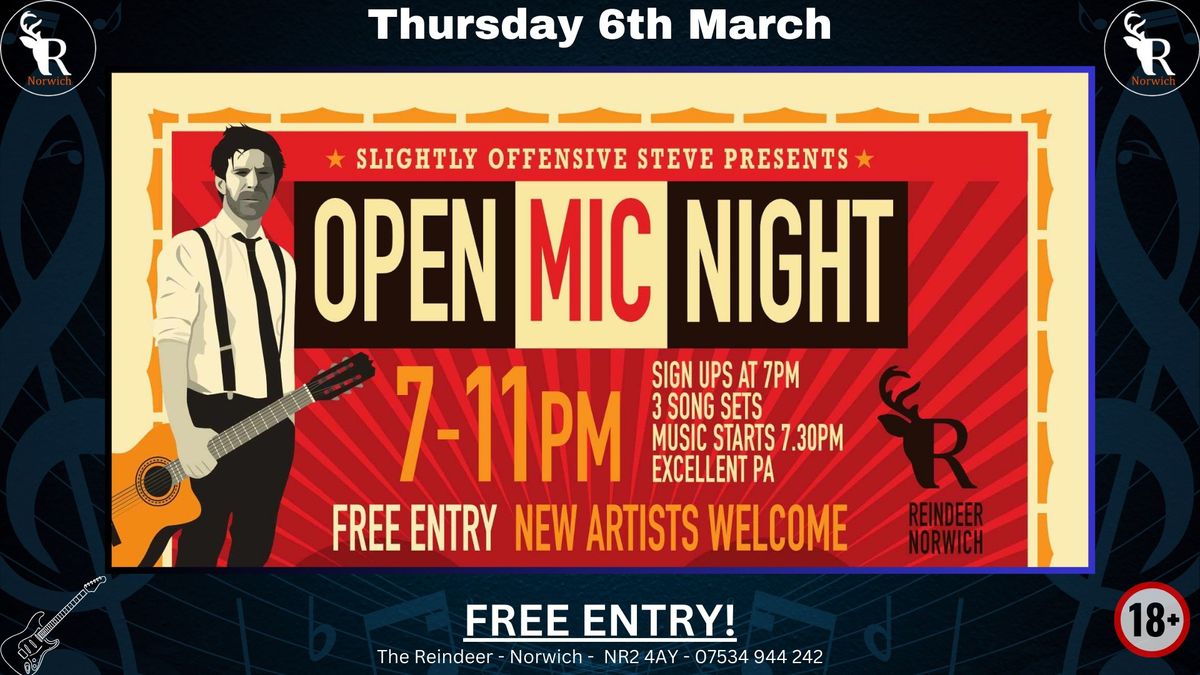 Slightly Offensive Steve's Open Mic Night