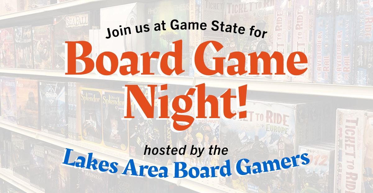 Lakes Area Board Gamers: Game Night