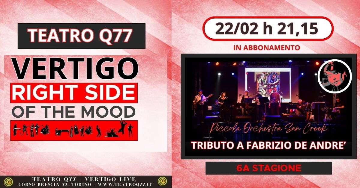 PICCOLA ORCHESTRA SAND CREEK - Tributo a De Andre\u0300