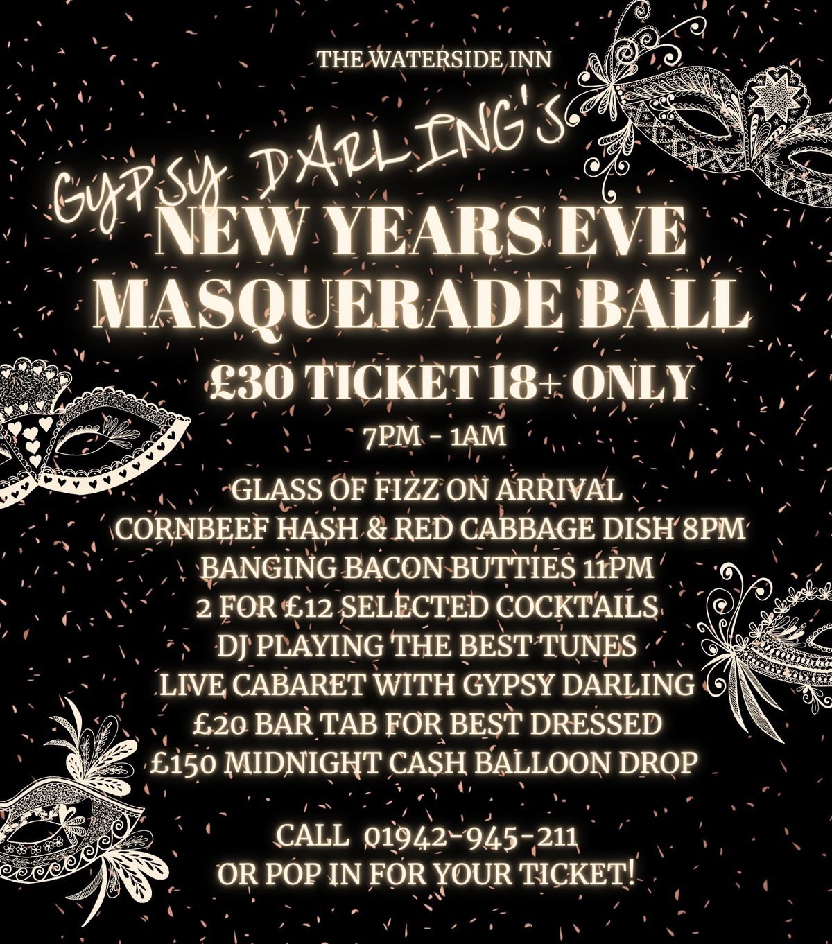 NYE Masquerade Ball Gypsy Darling Takeover