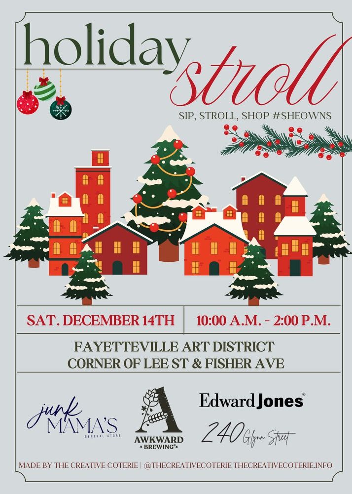 2nd Annual Holiday Stroll, Fayetteville Arts District