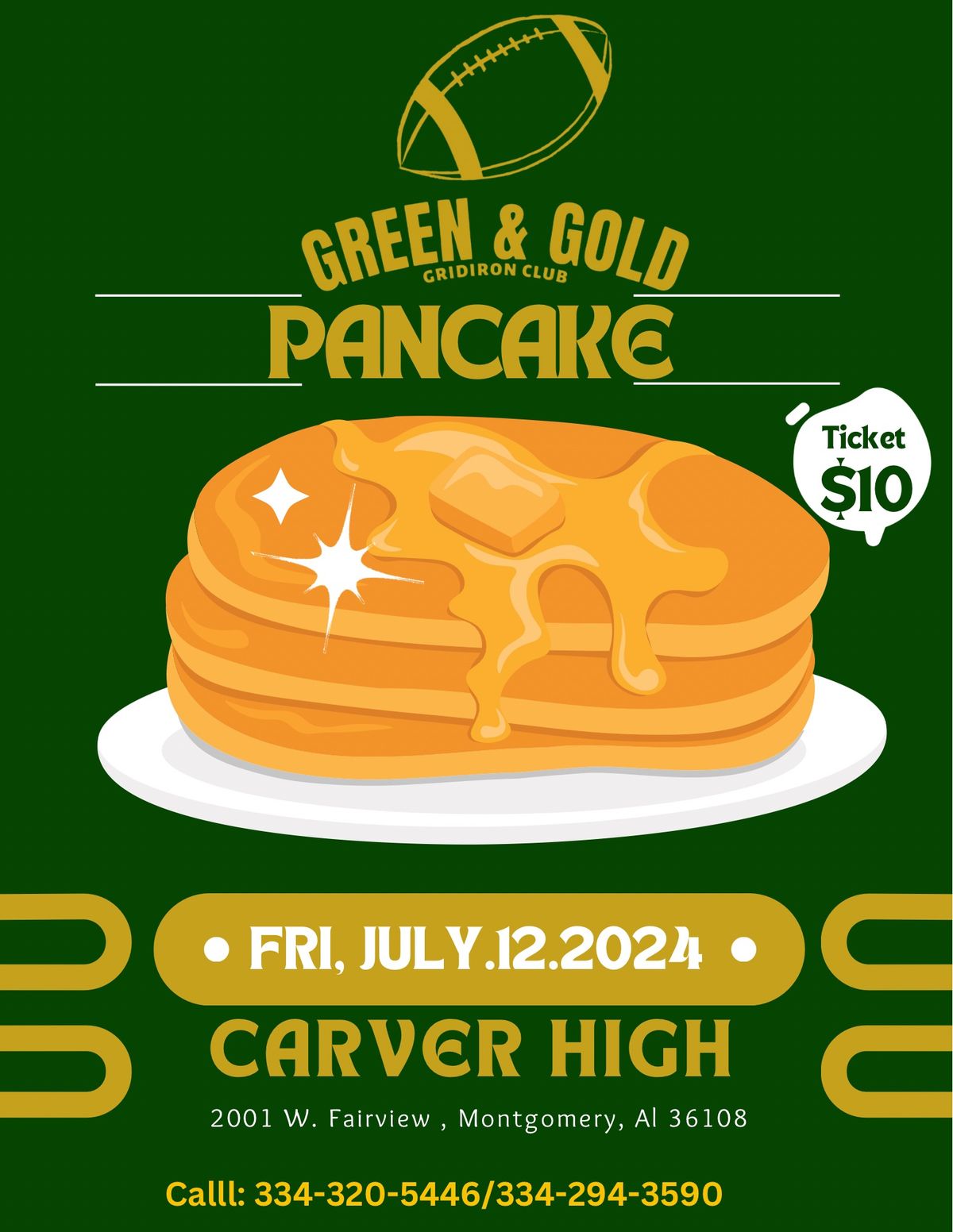 Green & Gold Gridiron Club Pancake Breakfast