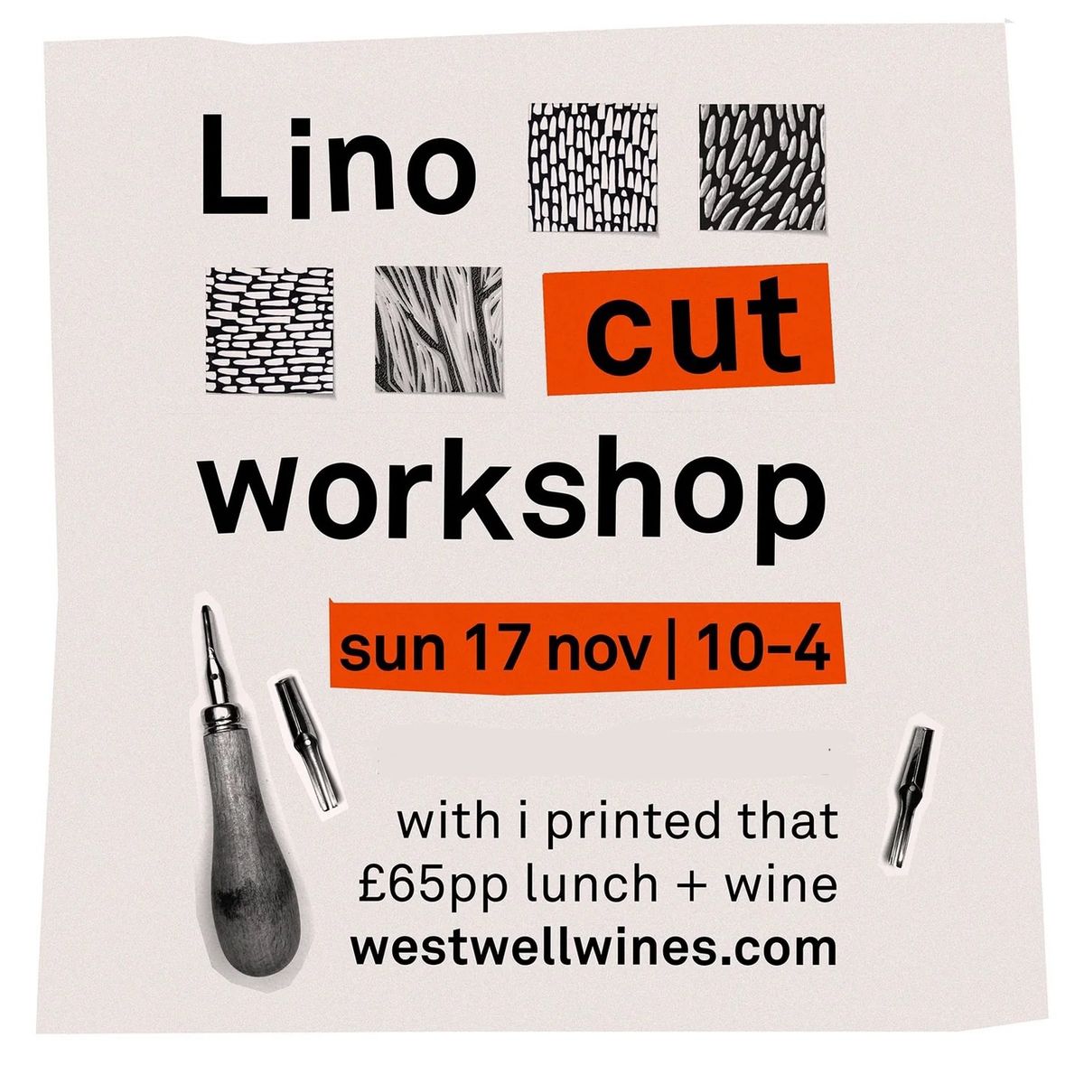 Linocut in a vineyard: with Westwell Wines