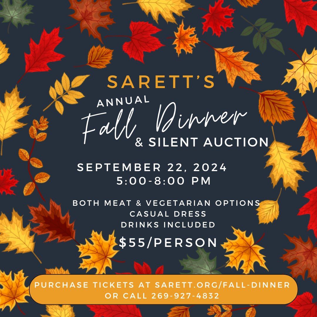 Sarett's Annual Fall Dinner & Silent Auction