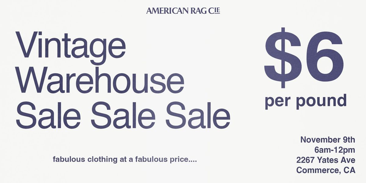 Vintage Warehouse Sale 