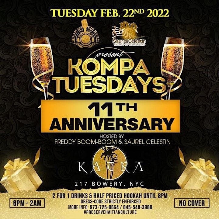 KOMPA TUESDAYS NUMBER 1 HAITIAN PARTY IN NEW YORK CITY, Katra Lounge