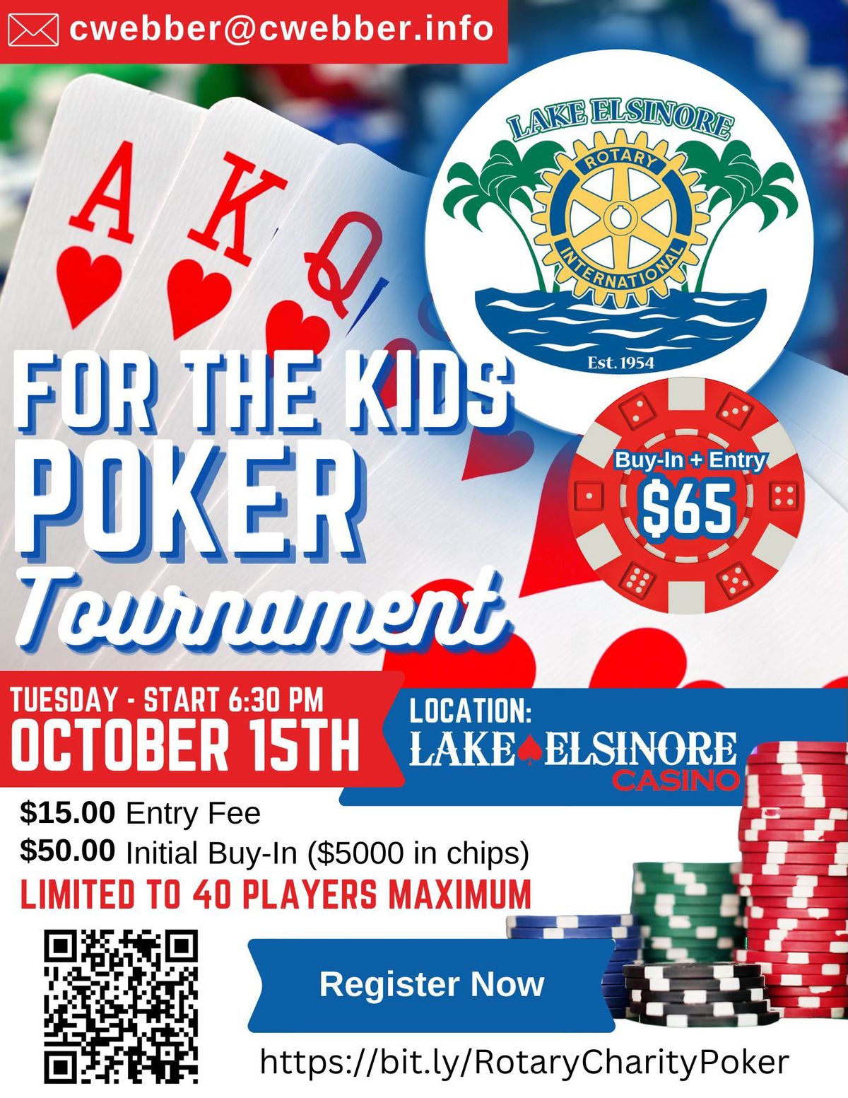 For The Kids Poker Tournament Oct 2024