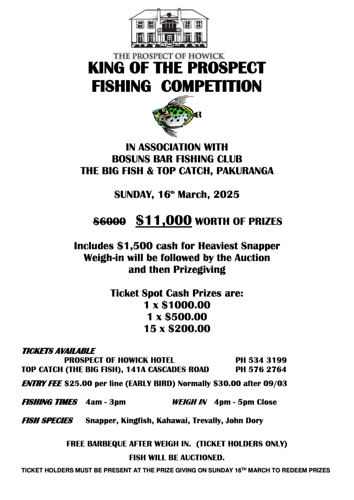 King of The Prospect Fishing Comp