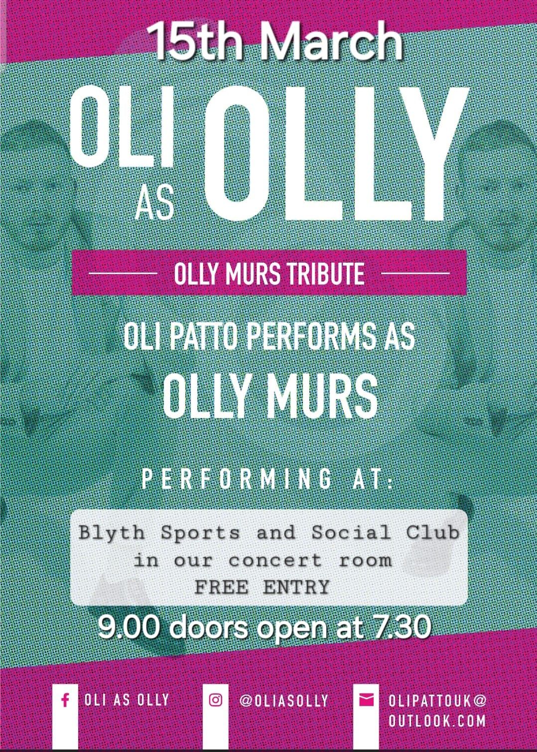 Oli as Olly Murs 