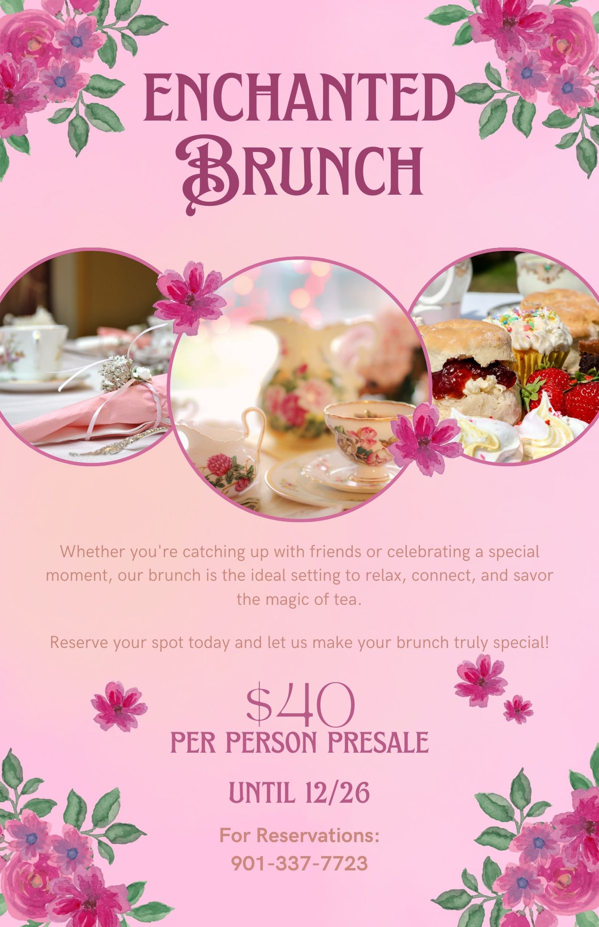 \ud83c\udf1f Join Us for an Enchanting Brunch Experience at Enchanted Tea Lounge! \ud83c\udf1f