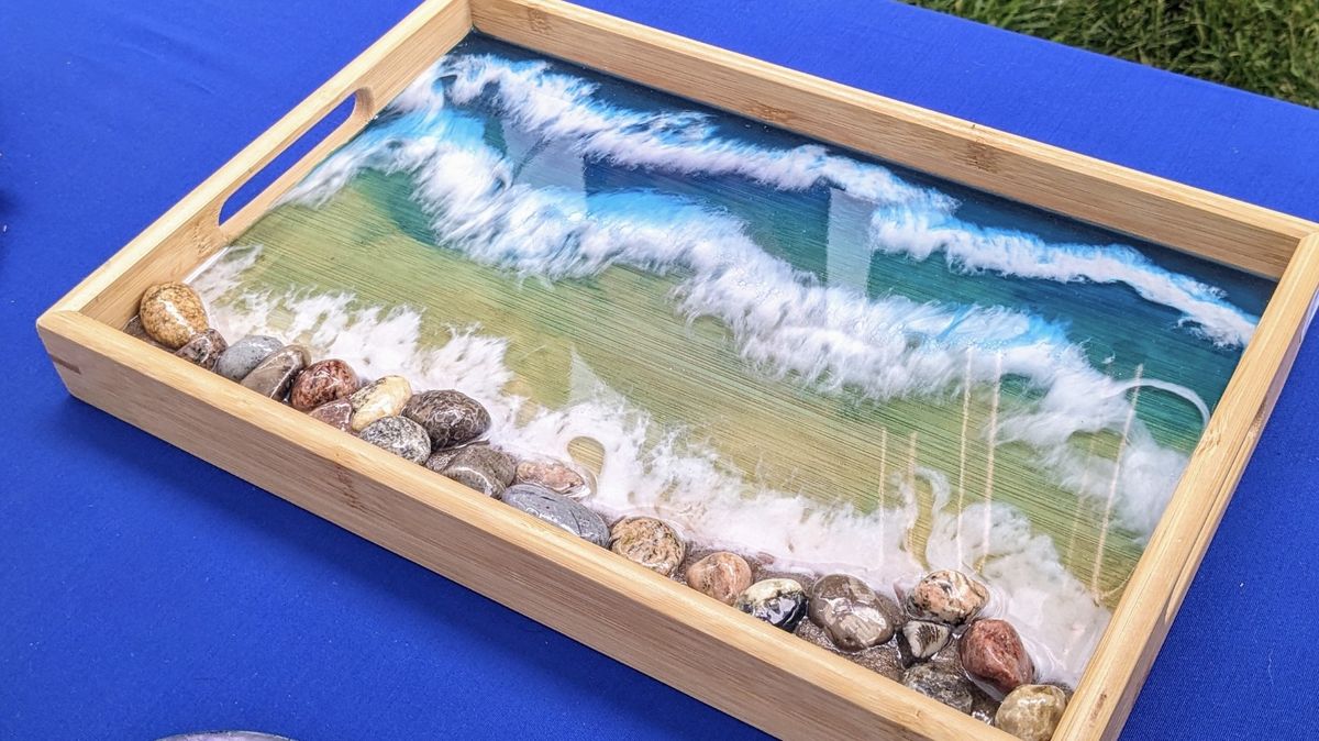 Resin Lake Michigan Beach Tray