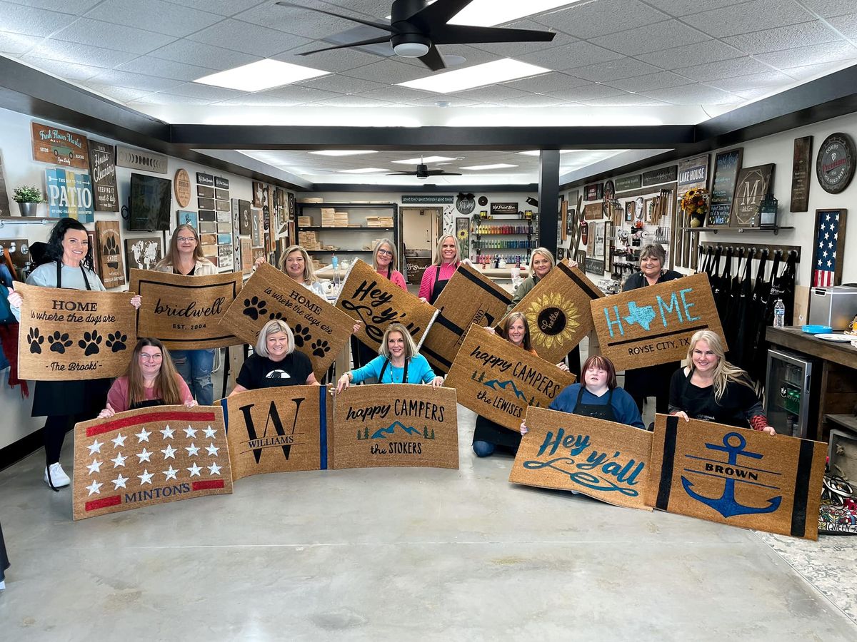 DIY Doormats at Board & Brush Rockwall