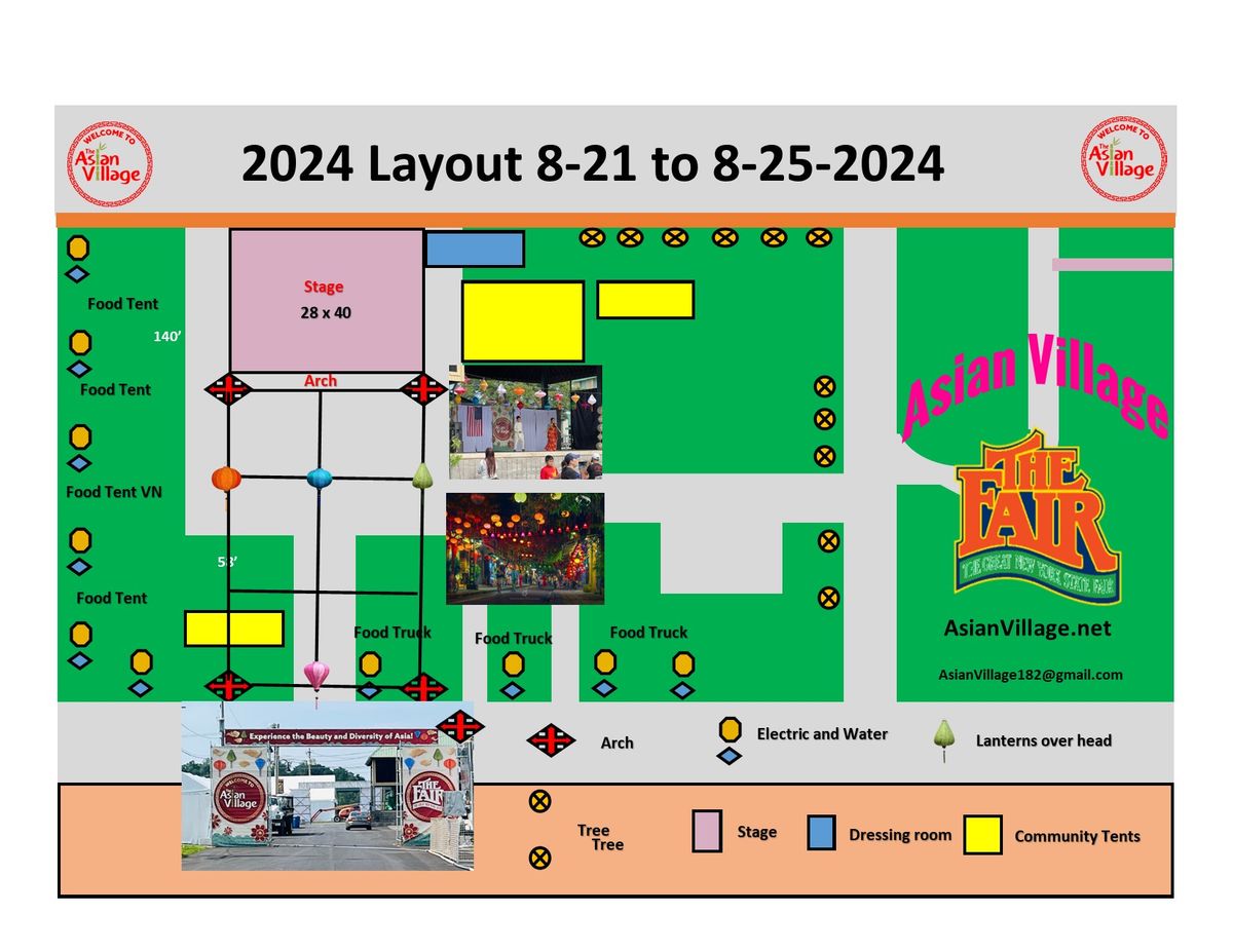 Asian Village - New York State Fair 2024 Layout