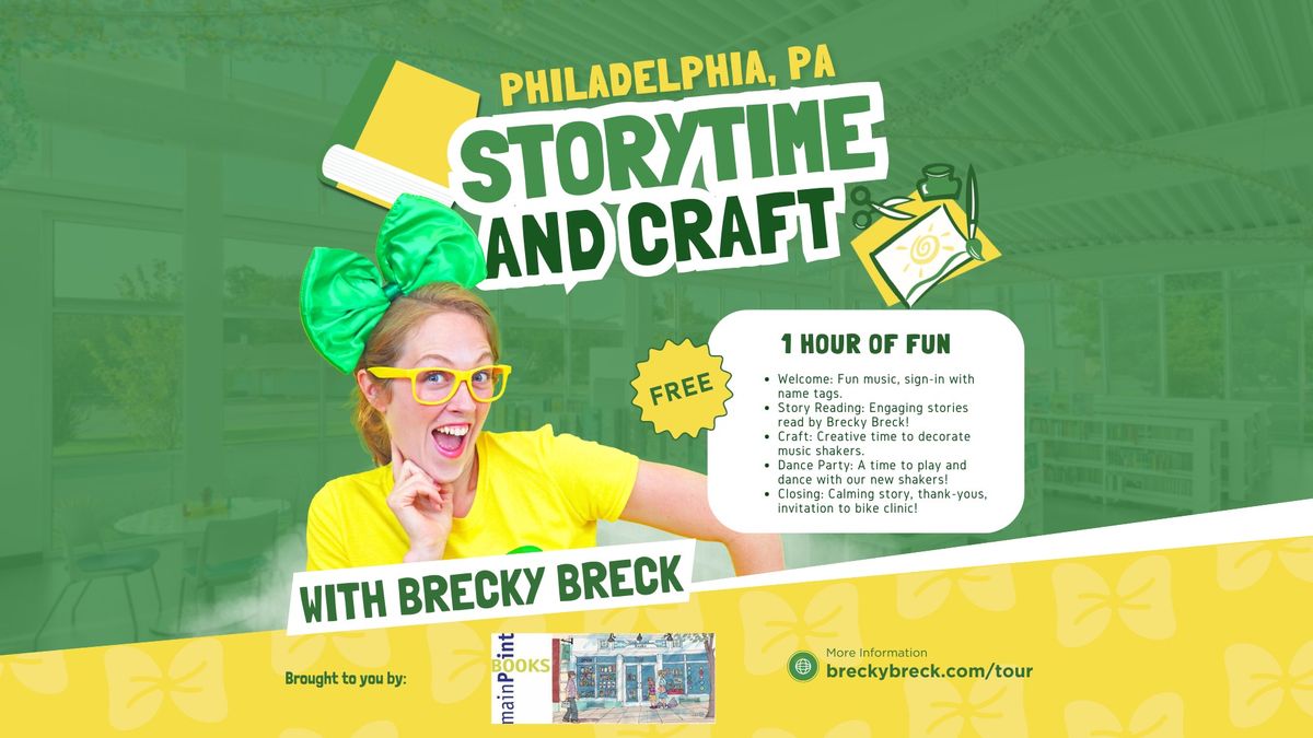 Toddler Storytime and Craft with Brecky Breck in Philadelphia