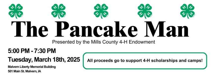 2025 4-H Pancake Man Fundraiser and Silent Auction